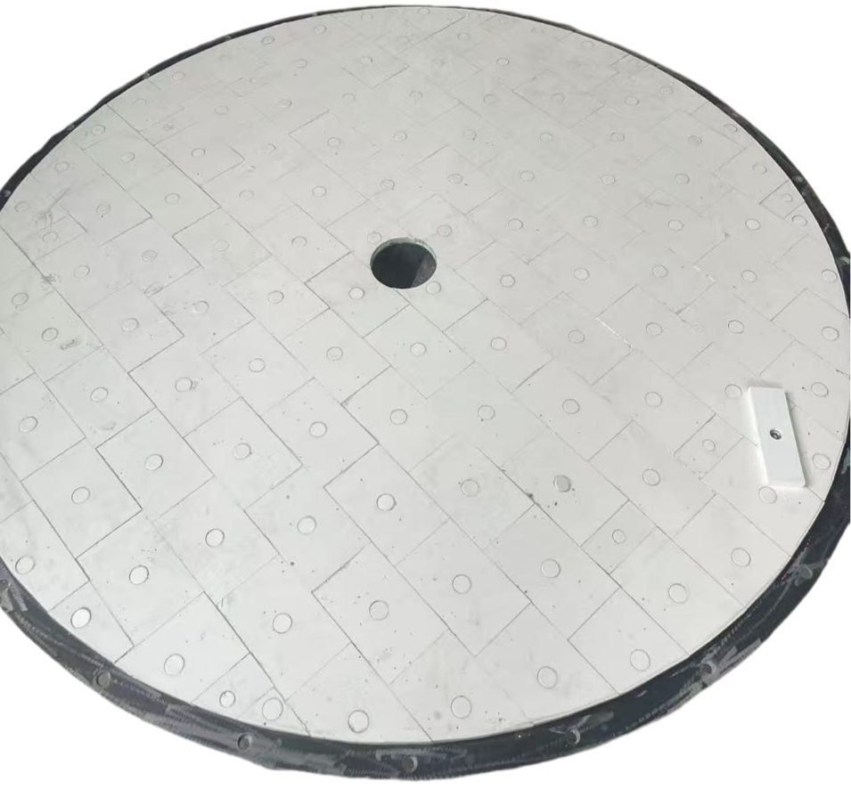 风机蜗壳内衬氧化铝耐磨陶瓷